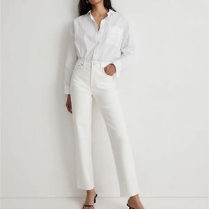 NWT Madewell Perfect Vintage High Waisted Straight Leg Jean White